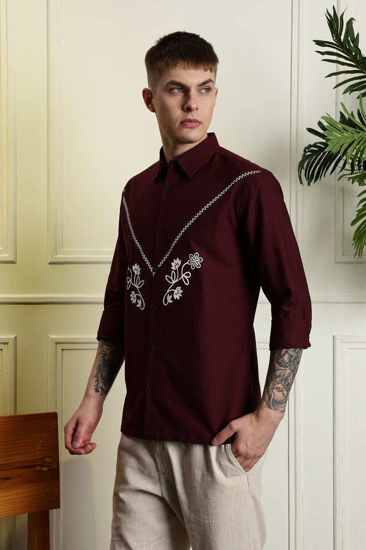 Cast Away maroon Shirt