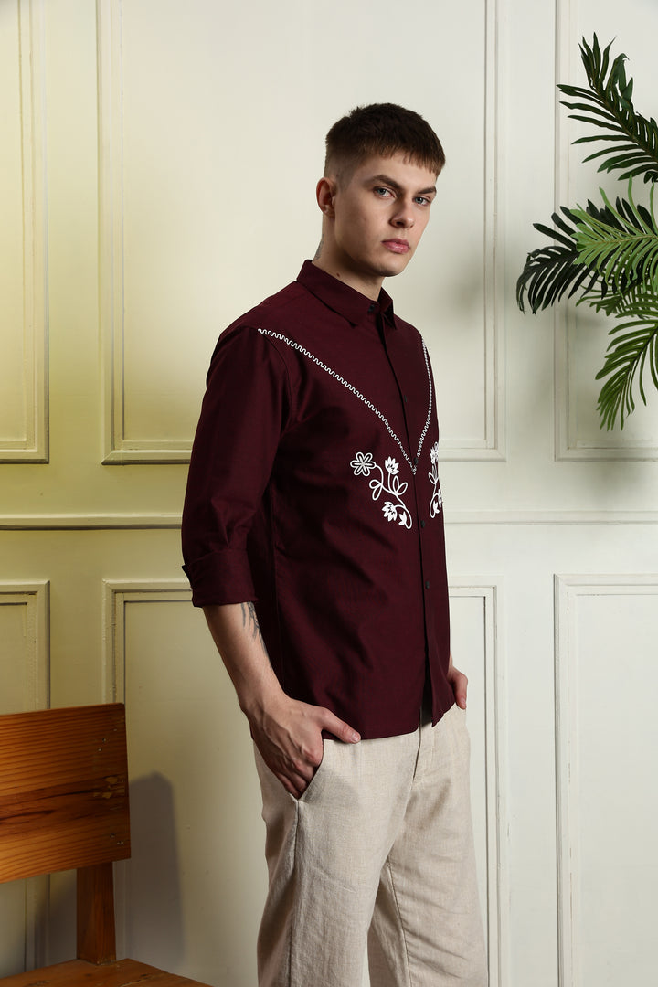 Cast Away maroon Shirt