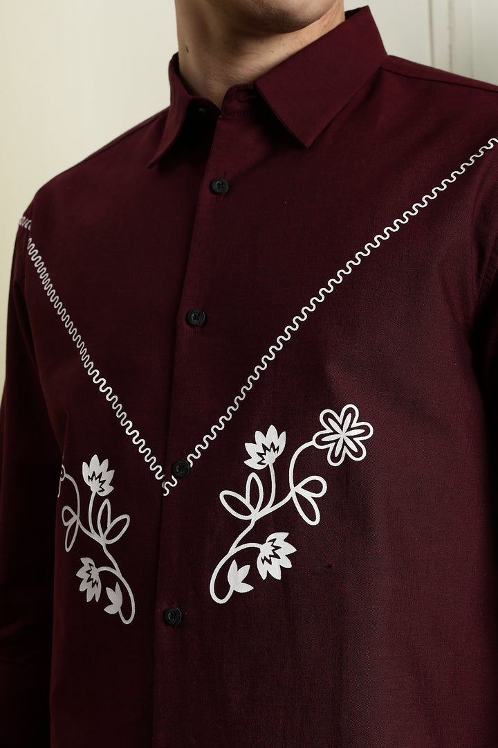 Cast Away maroon Shirt