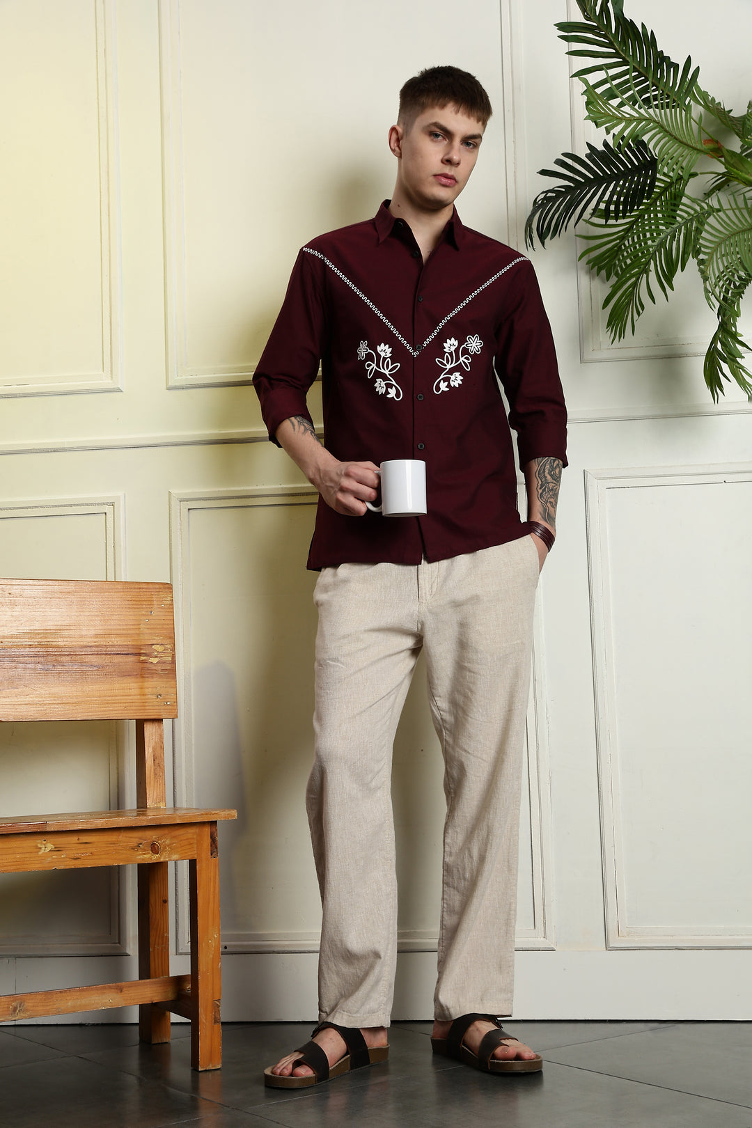 Cast Away maroon Shirt