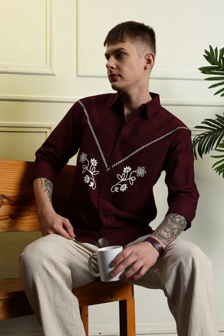 Cast Away maroon Shirt