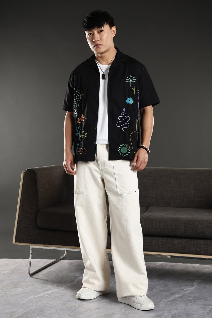 Retreat Embroidery Cuban Shirt