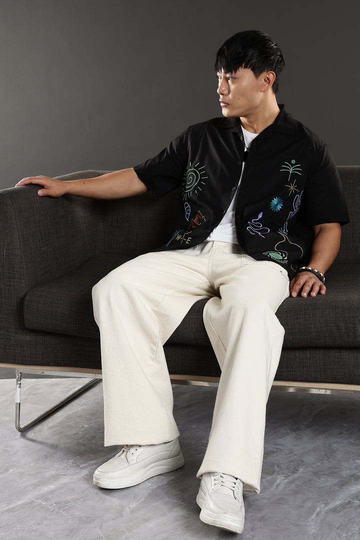 Retreat Embroidery Cuban Shirt