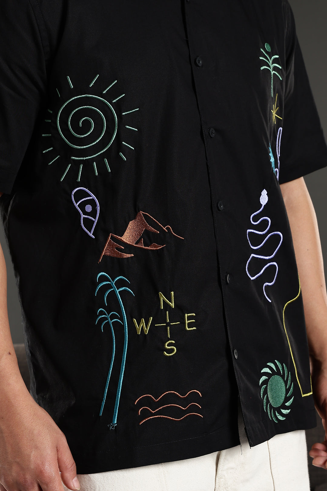 Retreat Embroidery Cuban Shirt