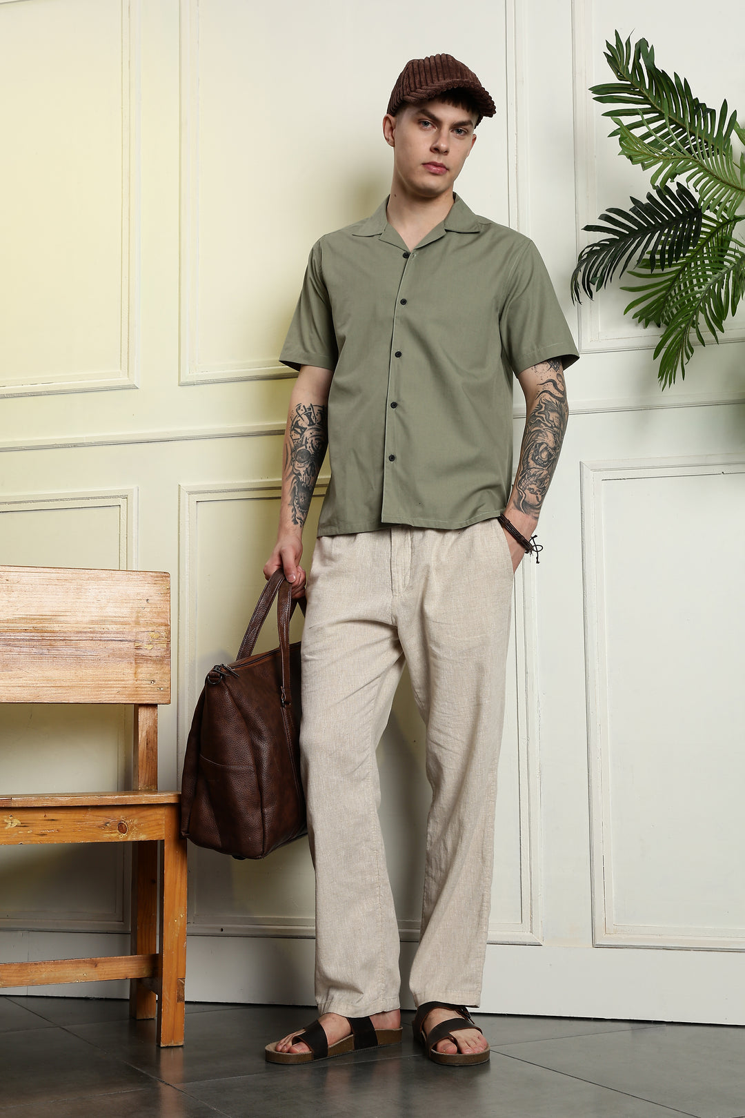 Giraffe Aplique Cuban shirt