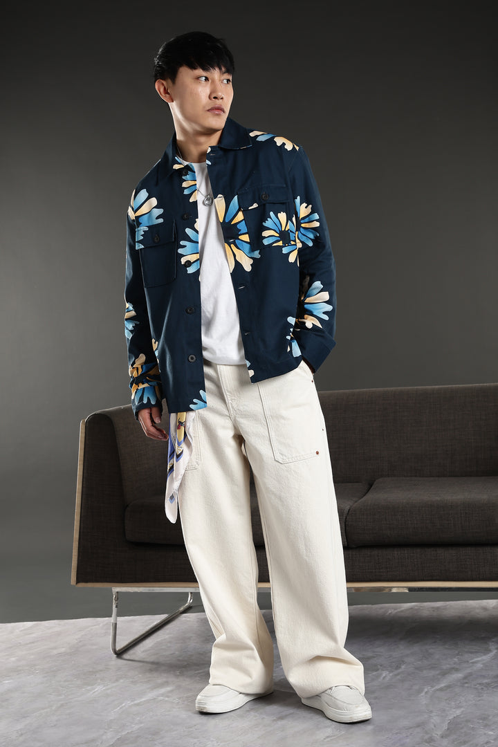 Turquoise Flower Jacket