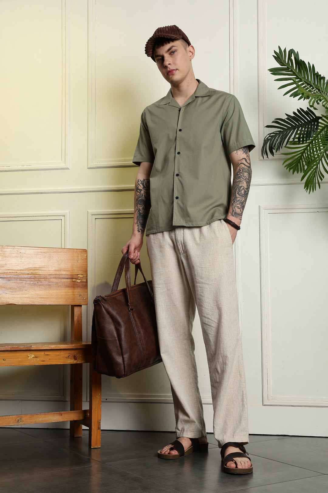 Giraffe Aplique Cuban shirt