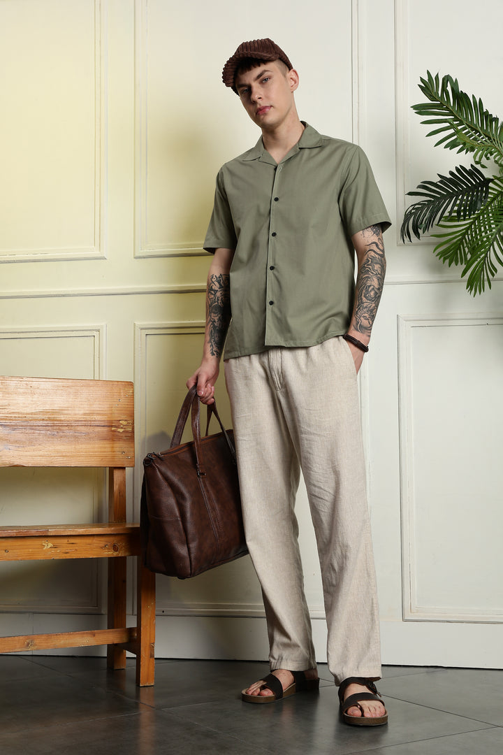 Giraffe Aplique Cuban shirt