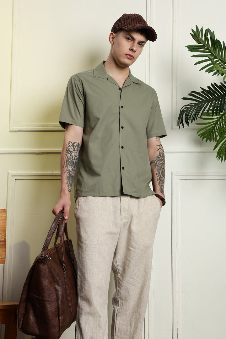 Giraffe Aplique Cuban shirt