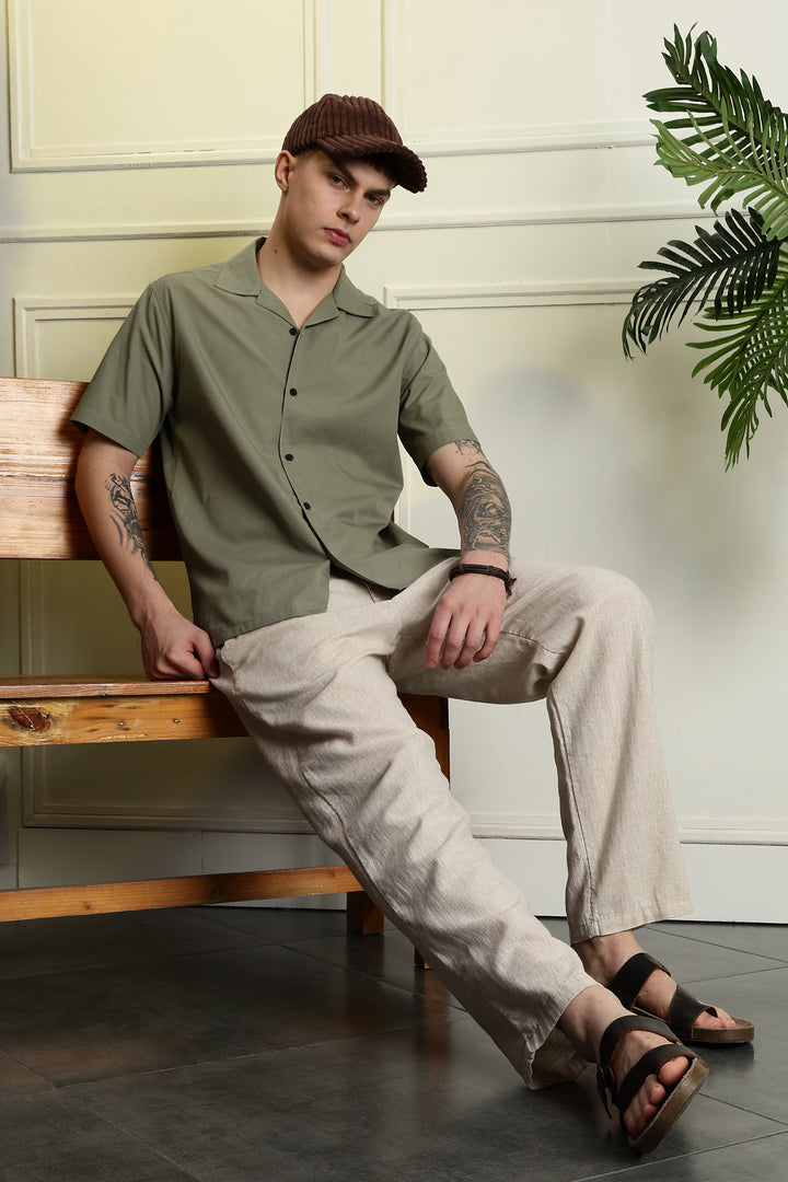Giraffe Aplique Cuban shirt