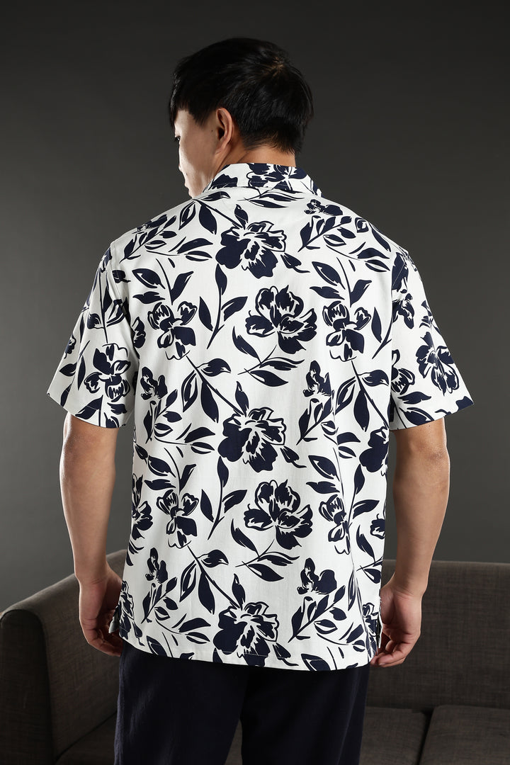 Blue Gem Oversized Cuban Shirt