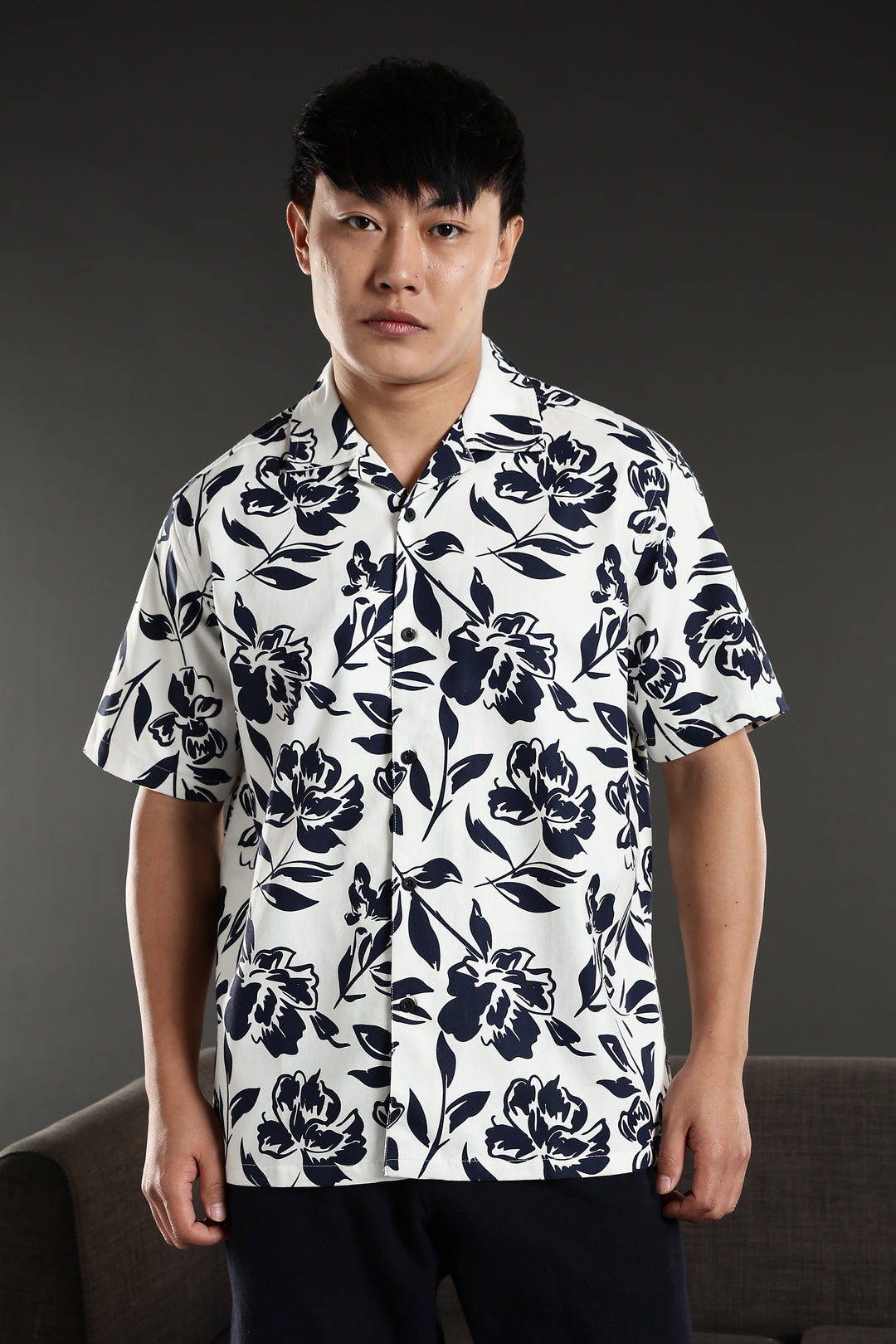 Blue Gem Oversized Cuban Shirt