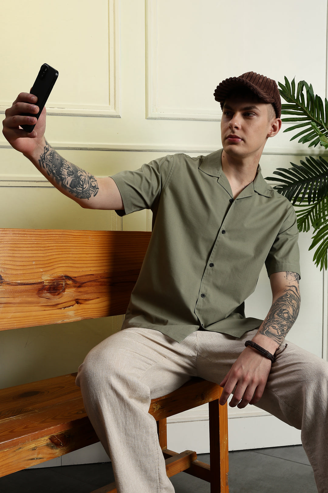 Giraffe Aplique Cuban shirt