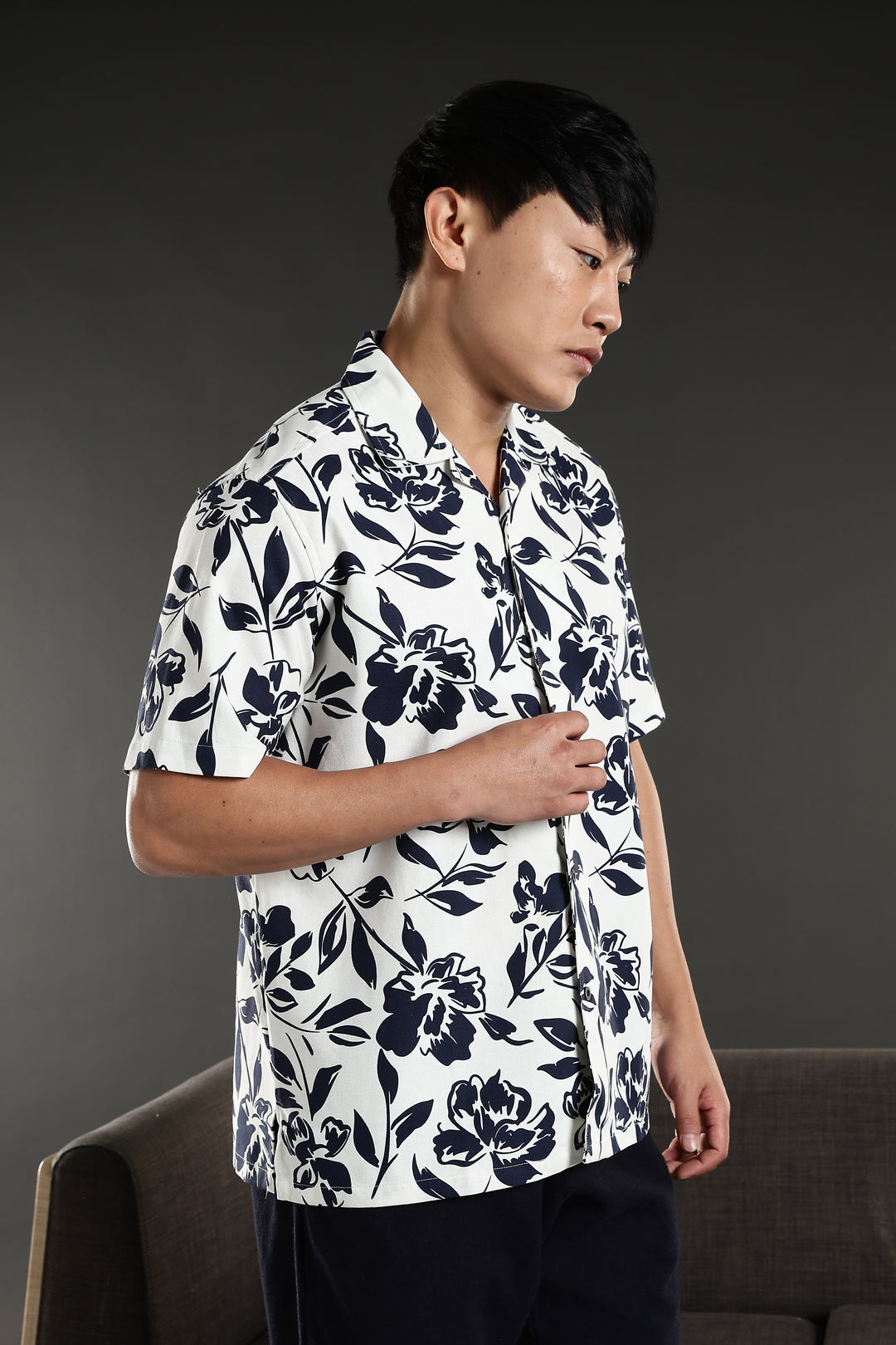 Blue Gem Oversized Cuban Shirt