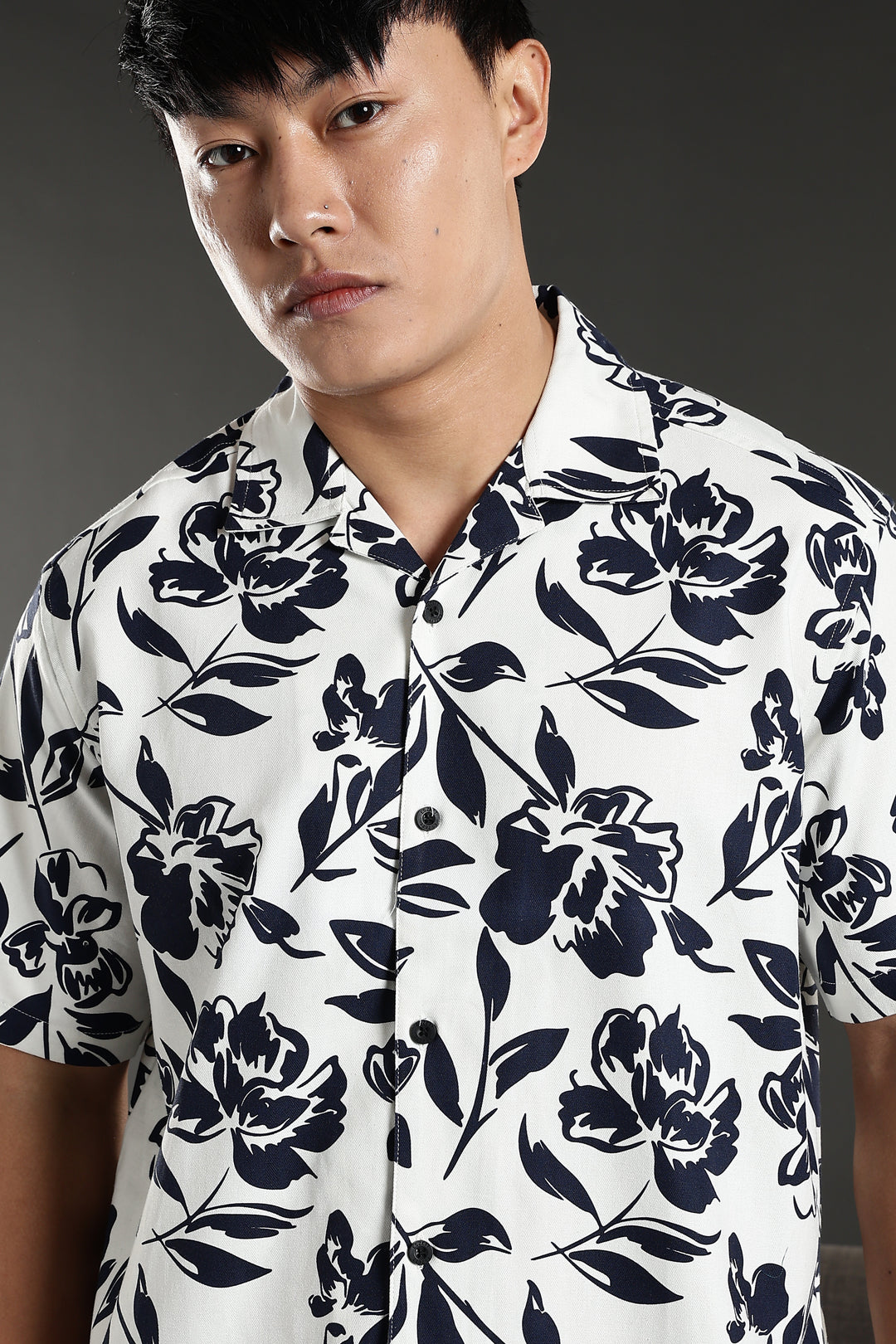 Blue Gem Oversized Cuban Shirt