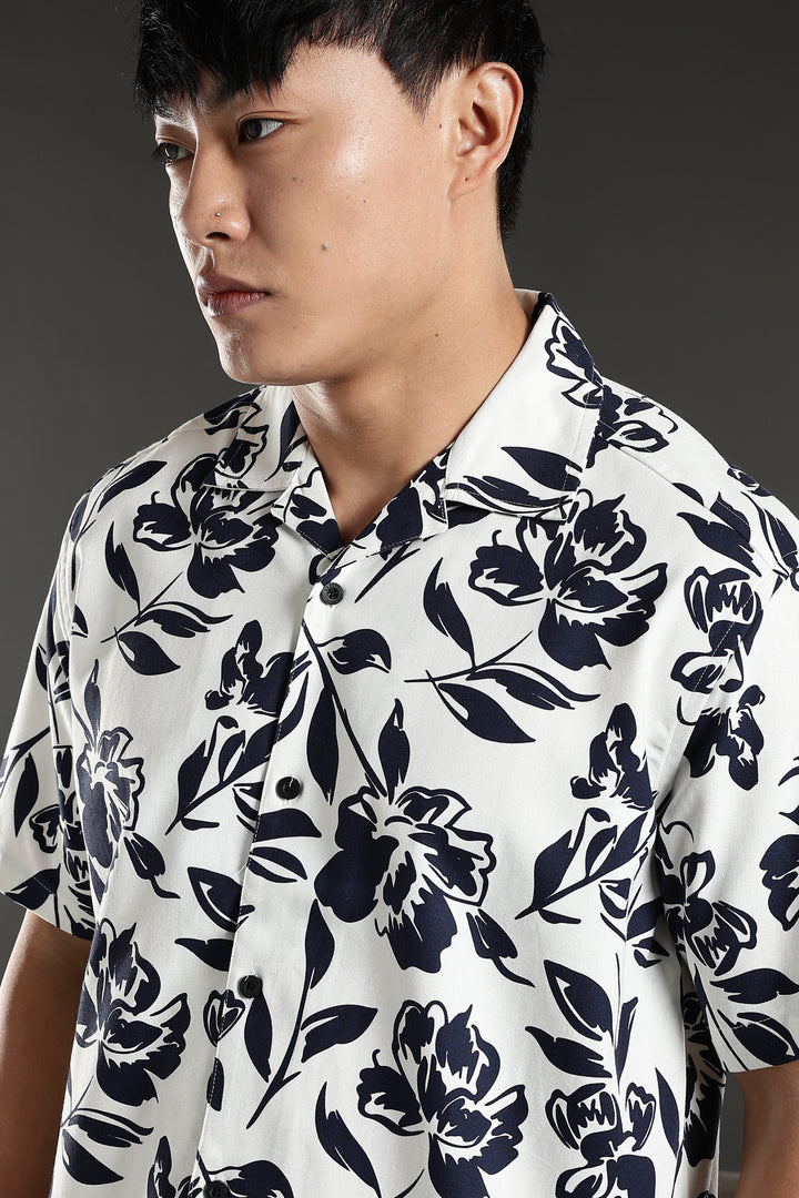 Blue Gem Oversized Cuban Shirt