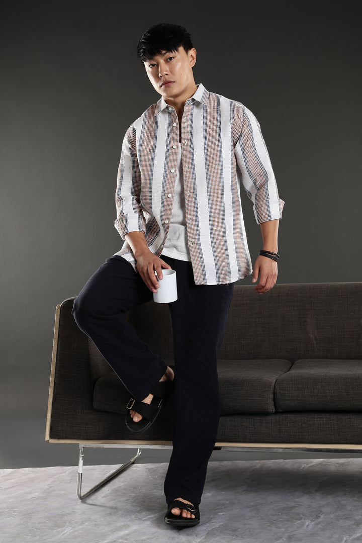 Stripes: Classic Textured Fabric shirt