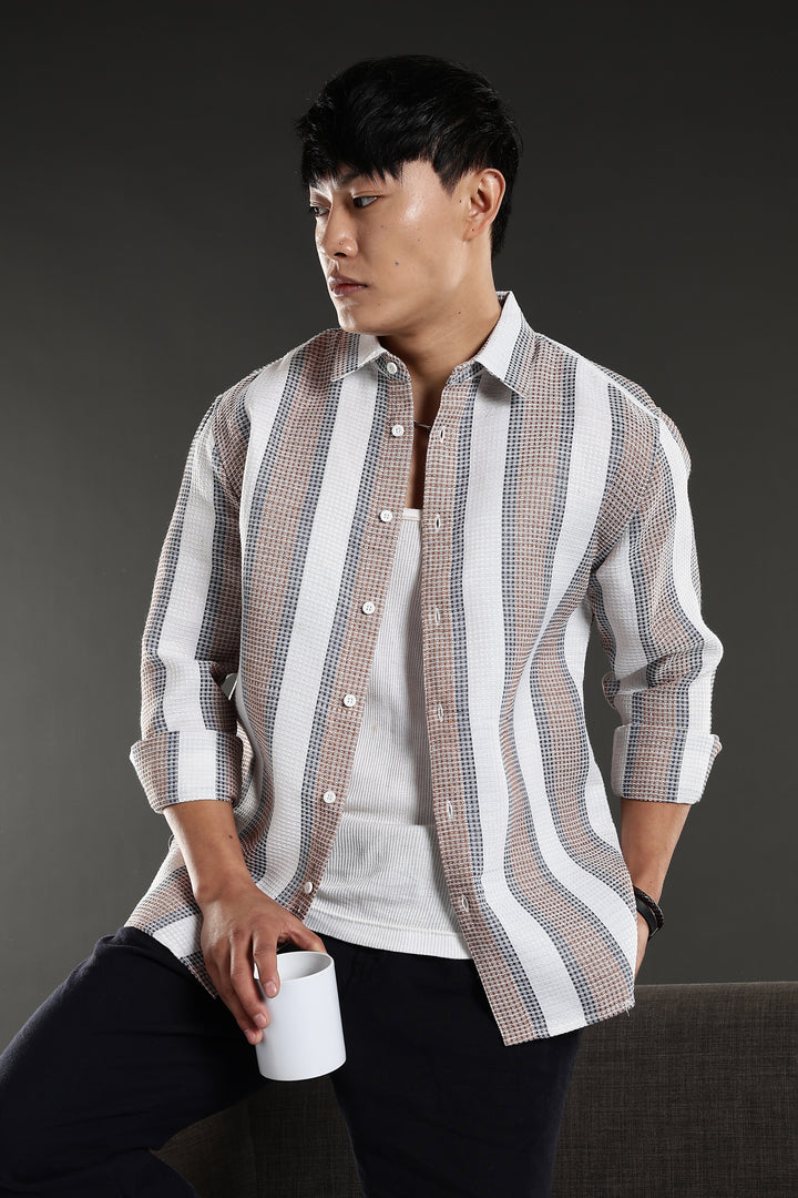 Stripes: Classic Textured Fabric shirt