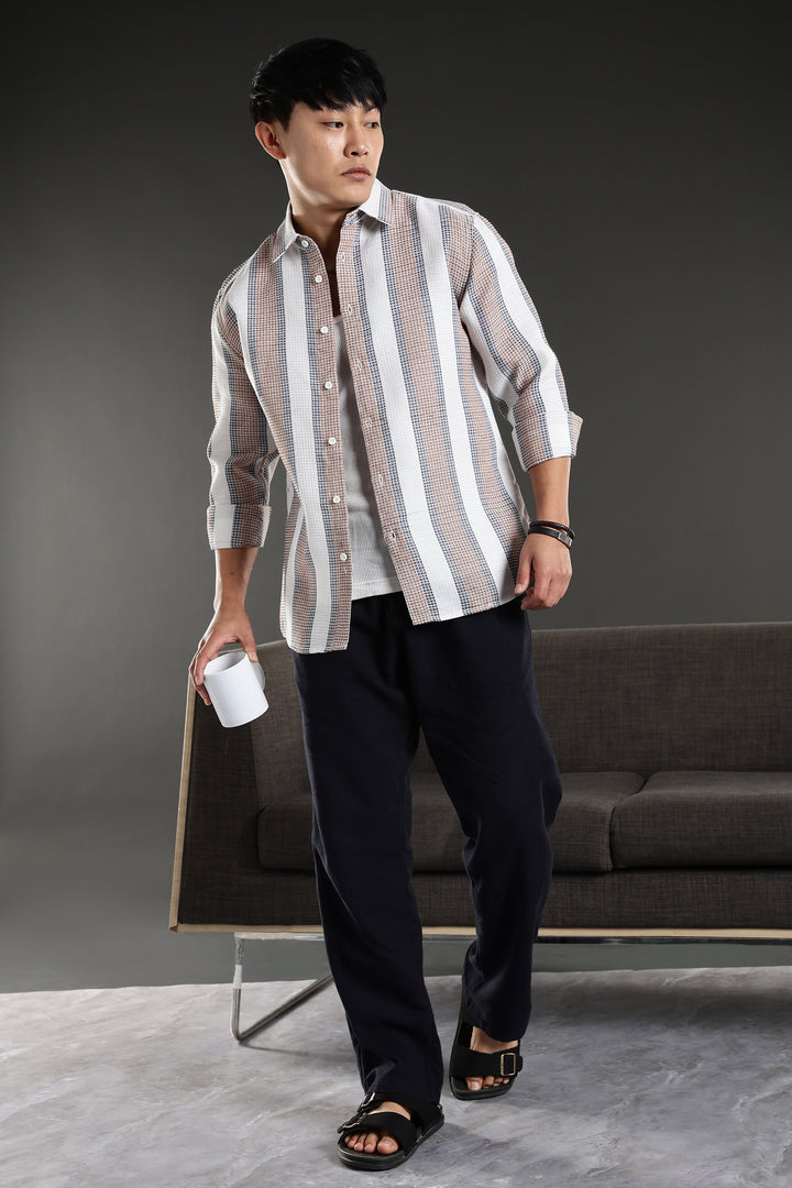 Stripes: Classic Textured Fabric shirt