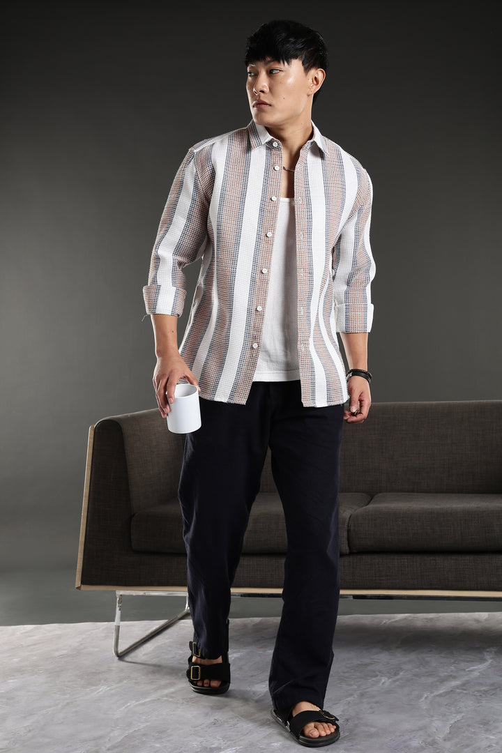 Stripes: Classic Textured Fabric shirt
