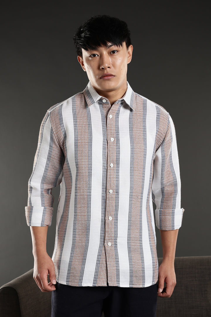 Stripes: Classic Textured Fabric shirt