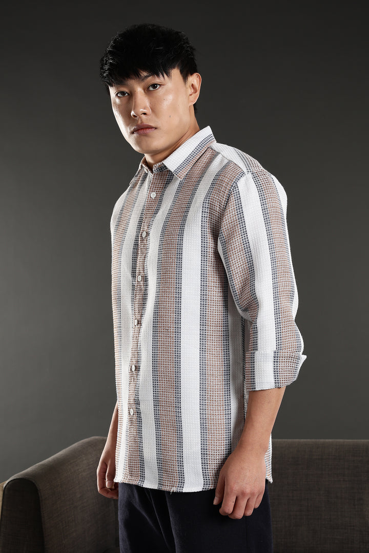 Stripes: Classic Textured Fabric shirt