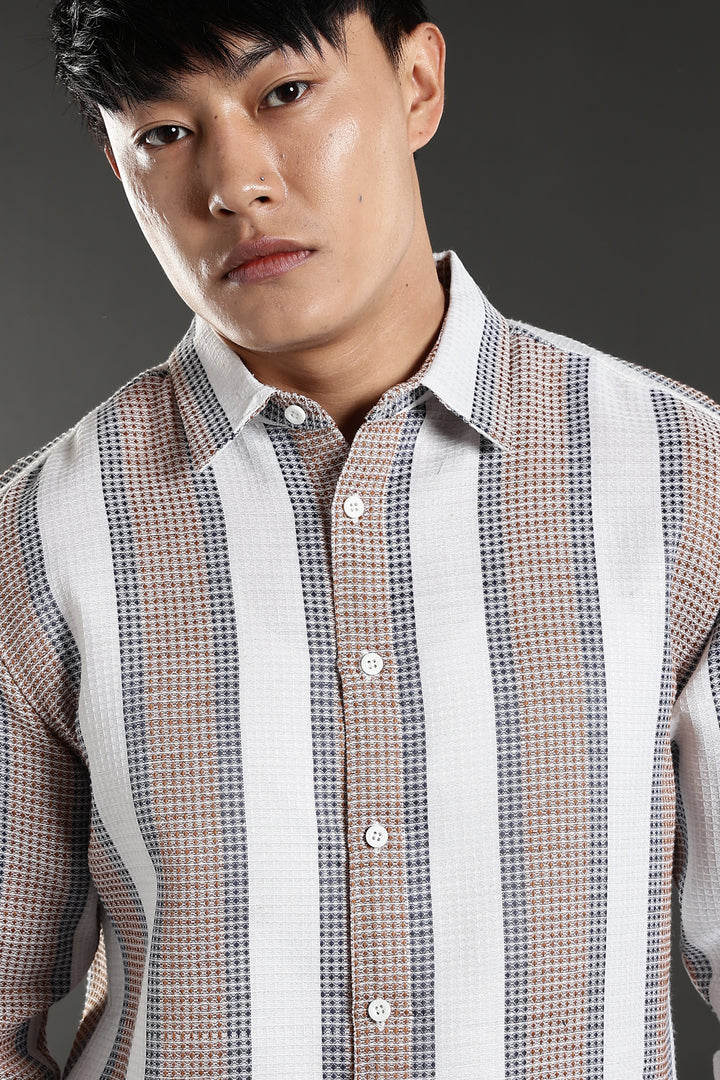 Stripes: Classic Textured Fabric shirt