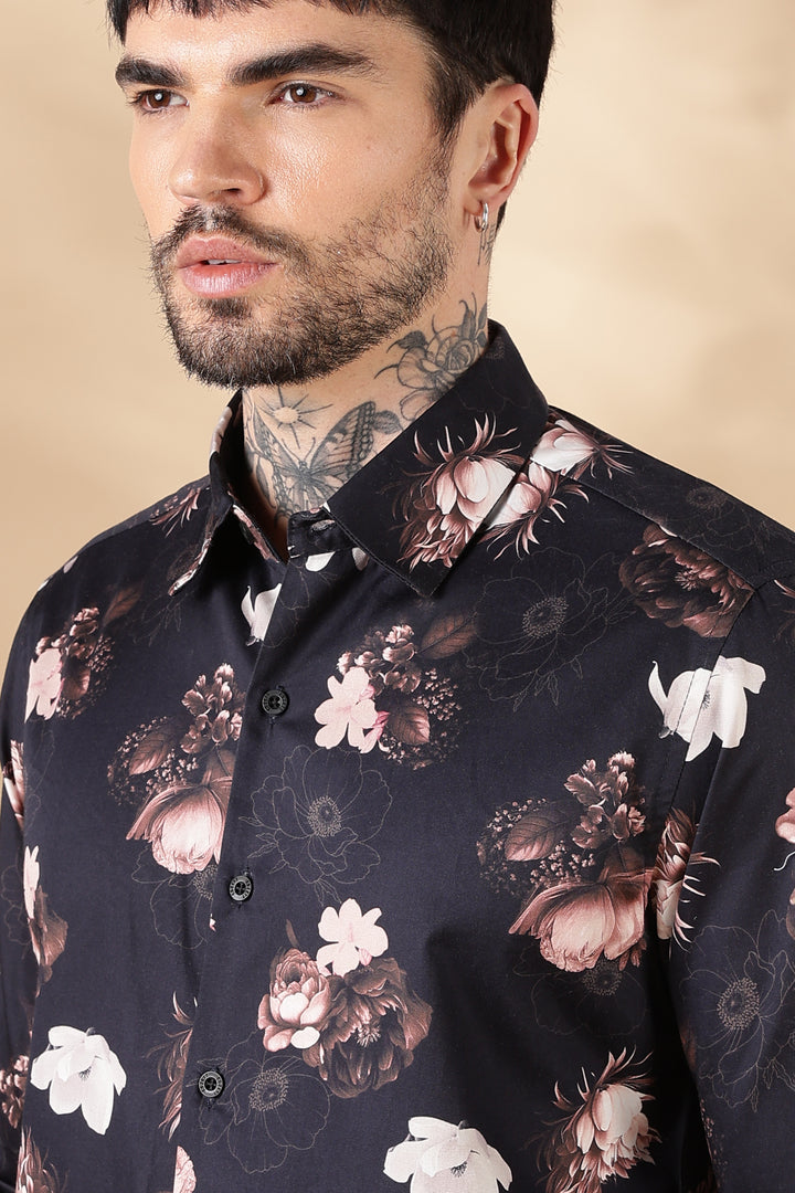 Copper Flower Printed Shirt