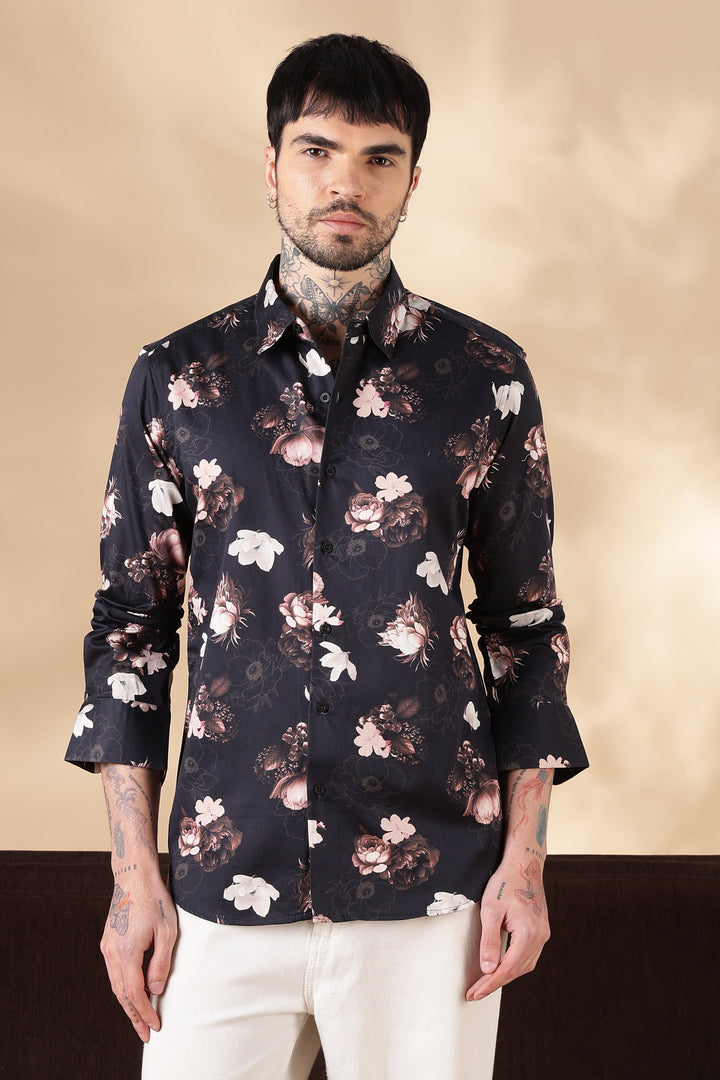 Copper Flower Printed Shirt