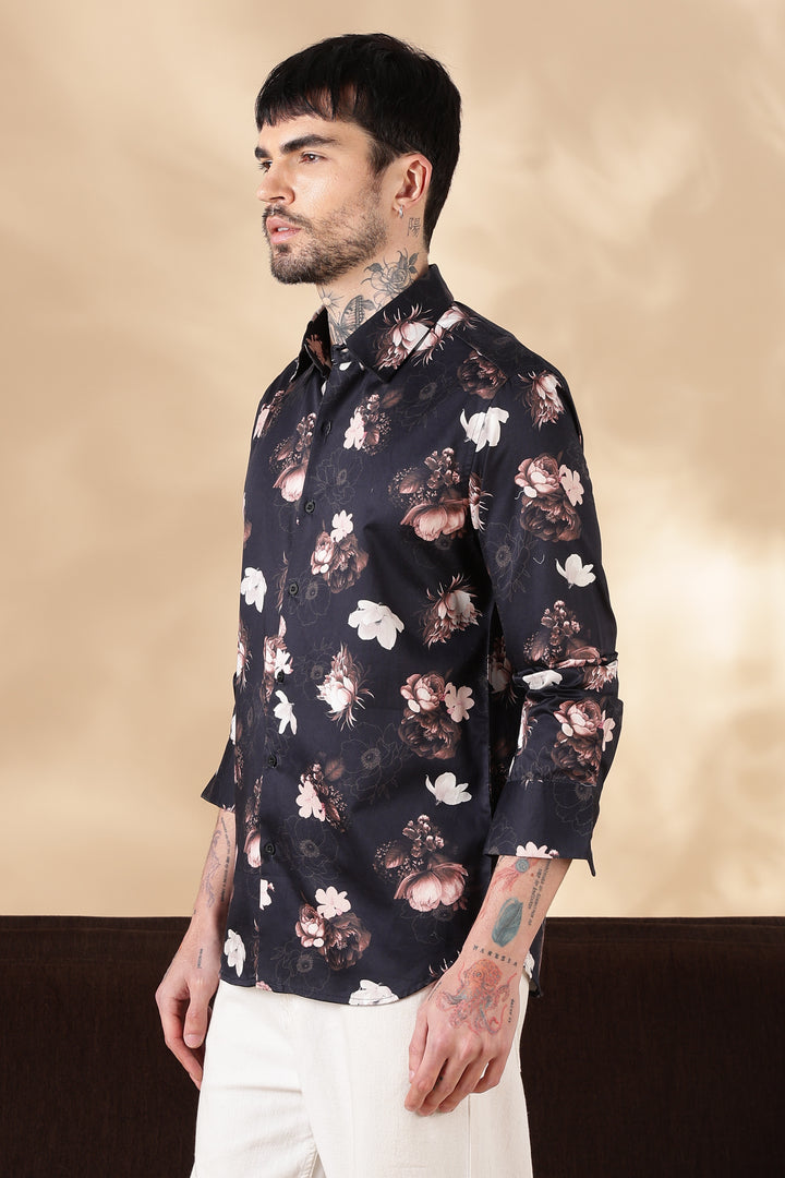 Copper Flower Printed Shirt