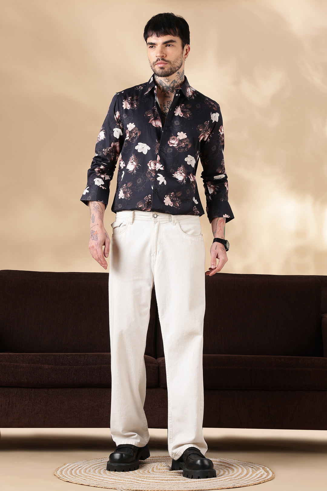 Copper Flower Printed Shirt