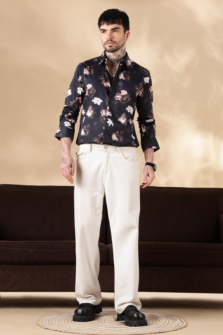 Copper Flower Printed Shirt