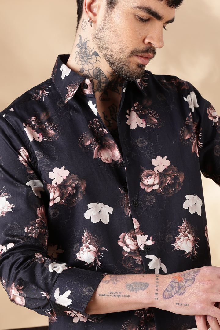 Copper Flower Printed Shirt