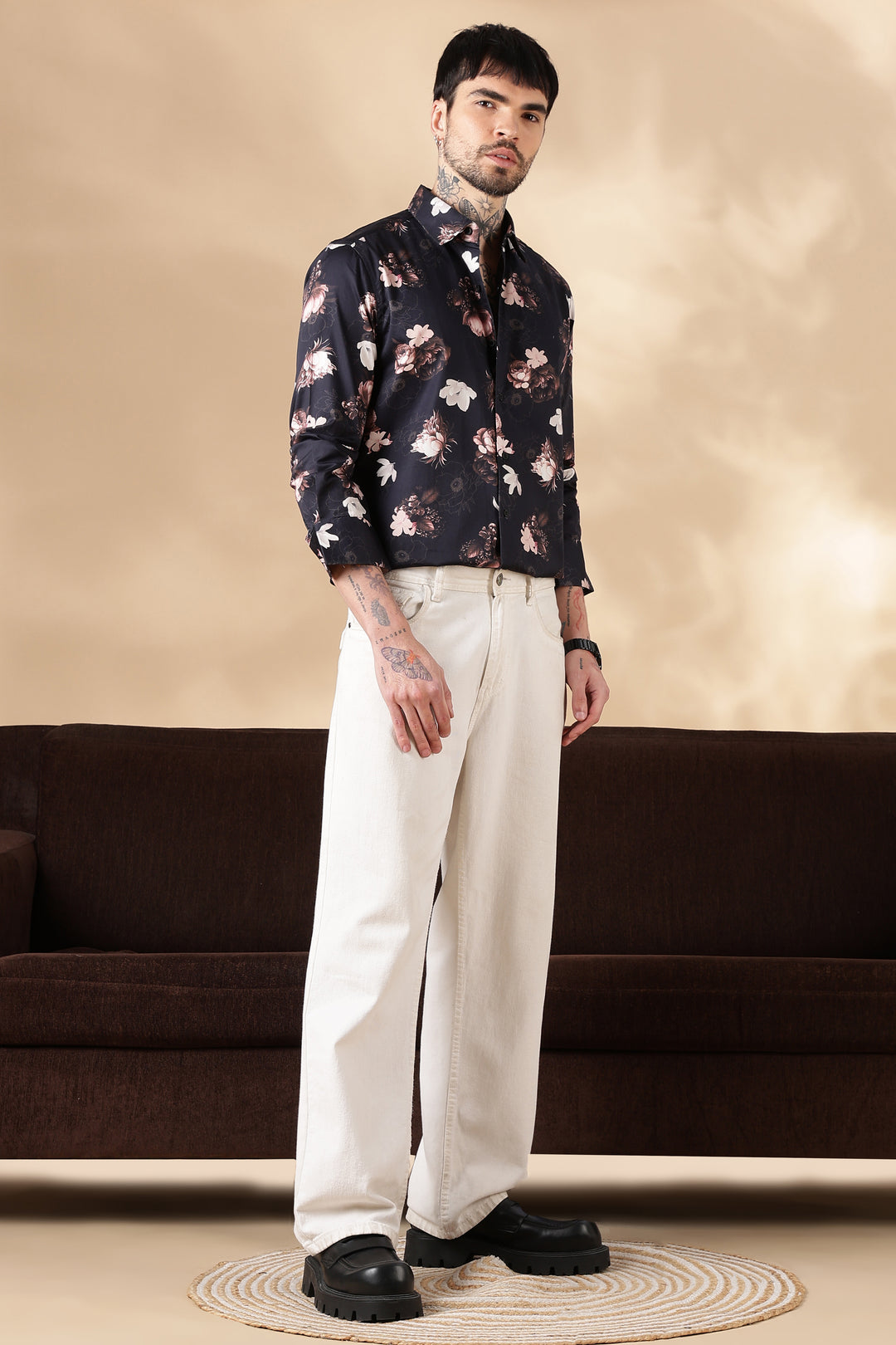 Copper Flower Printed Shirt
