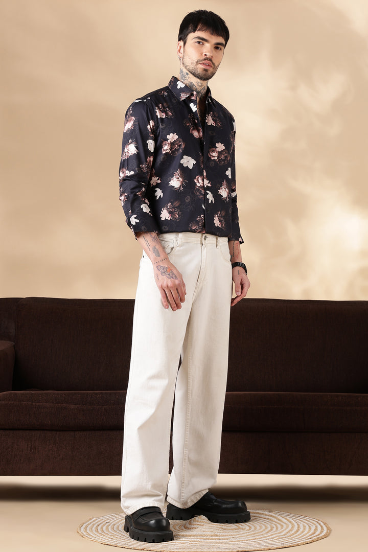 Copper Flower Printed Shirt