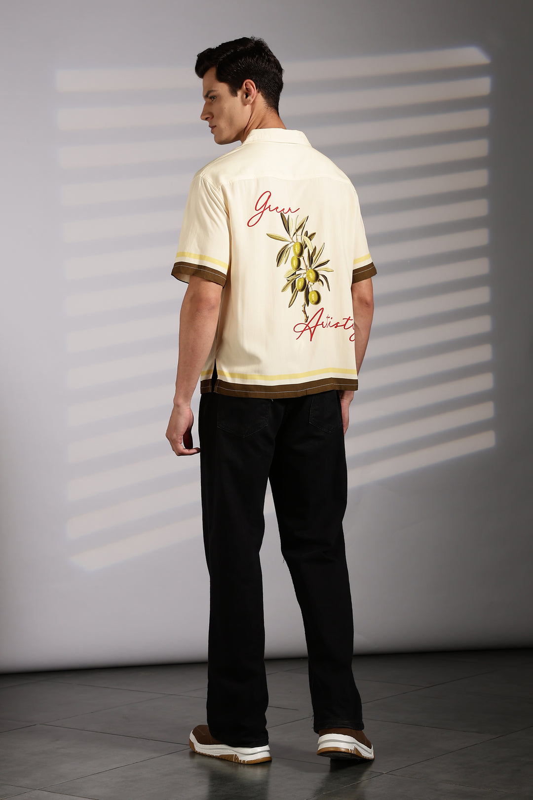 Olive: Boxy Oversized Cuban Shirt