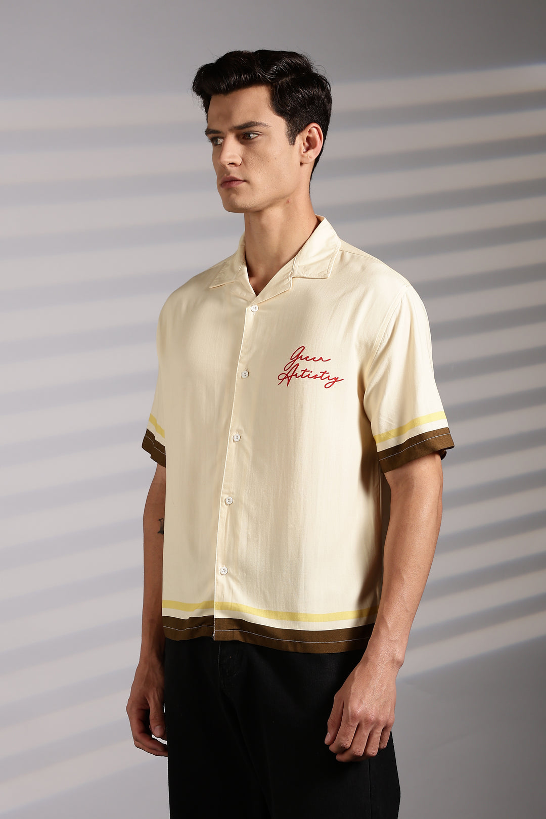Olive: Boxy Oversized Cuban Shirt
