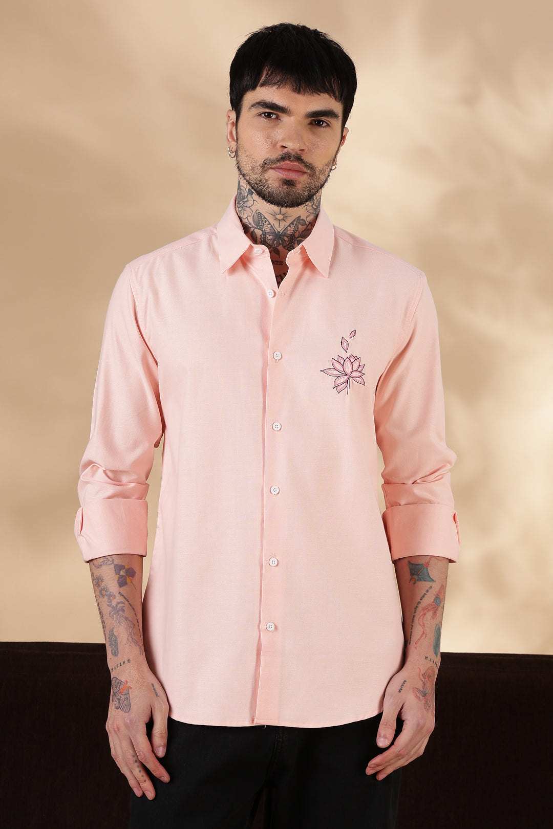 Water Lilly: Pink Embroidery Shirt