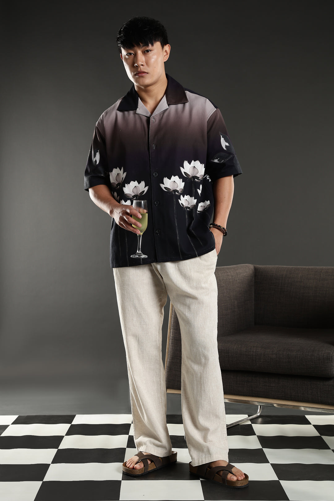 Lotus Gradient Oversized Shirt