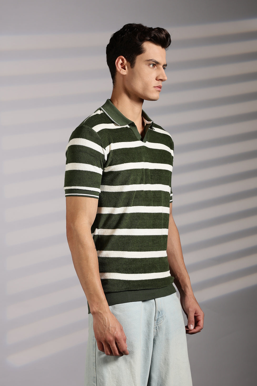 Green Stripes: Classic Polo Shirt