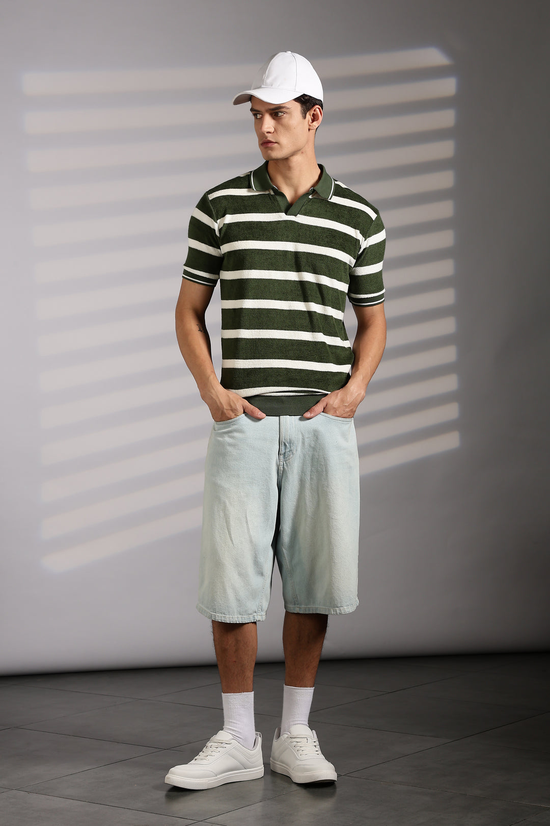 Green Stripes: Classic Polo Shirt