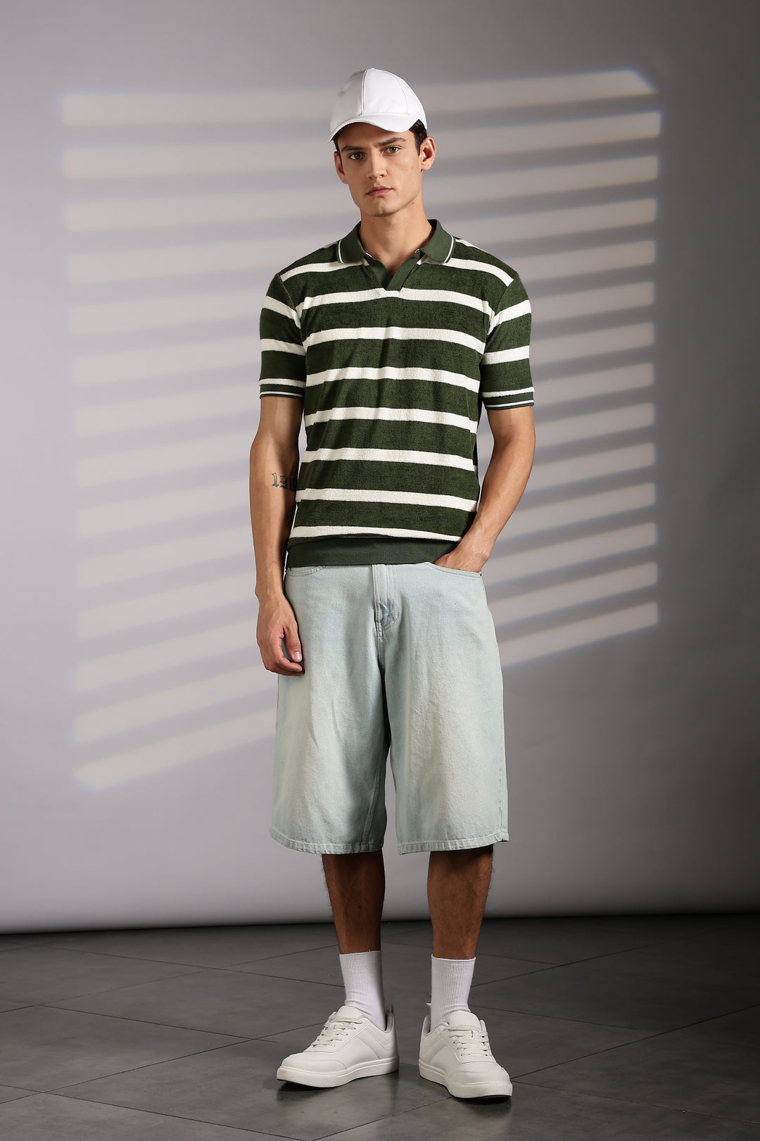 Green Stripes: Classic Polo Shirt