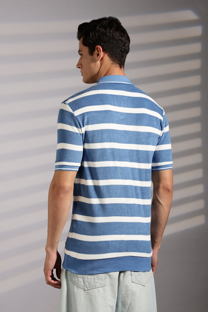 Blue Stripes: Classic Polo Shirt