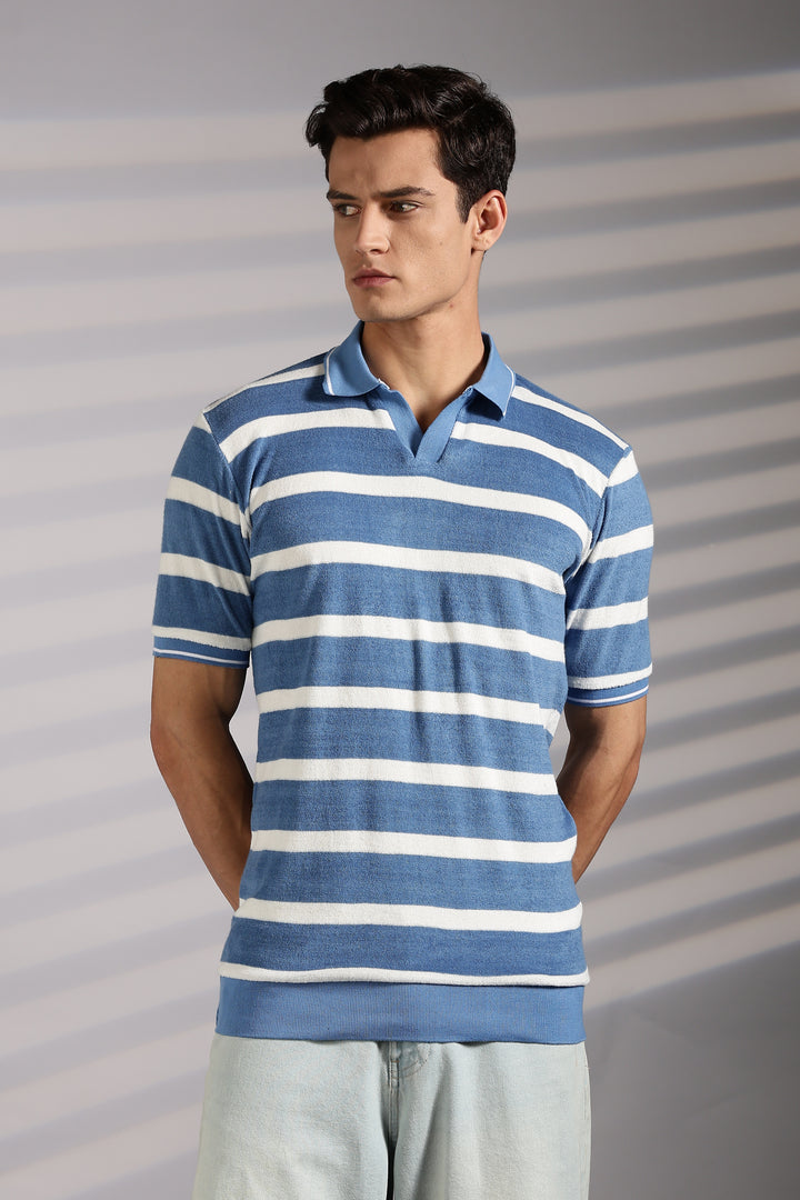 Blue Stripes: Classic Polo Shirt