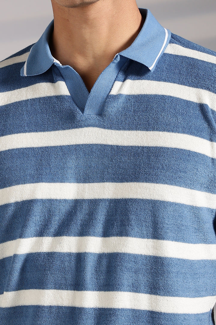 Blue Stripes: Classic Polo Shirt