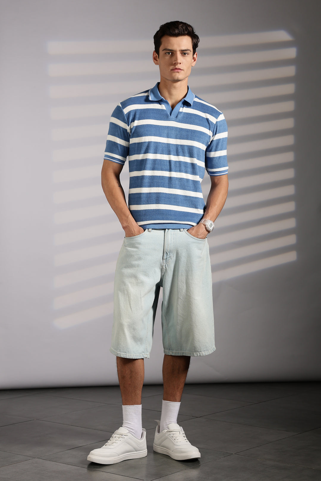 Blue Stripes: Classic Polo Shirt