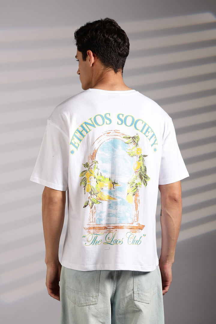 Ethnos Society: White Oversized t-shirt