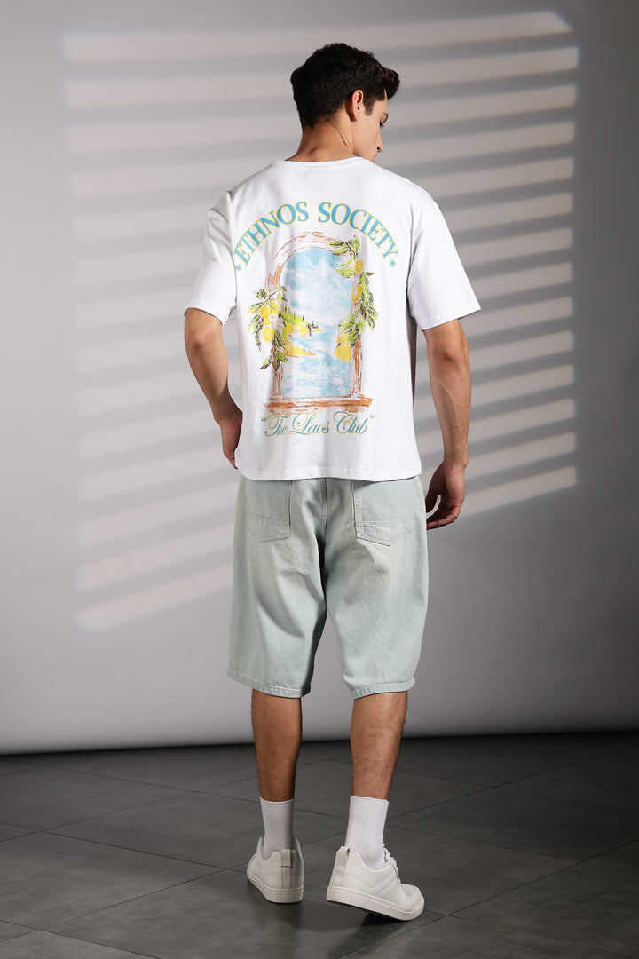 Ethnos Society: White Oversized t-shirt