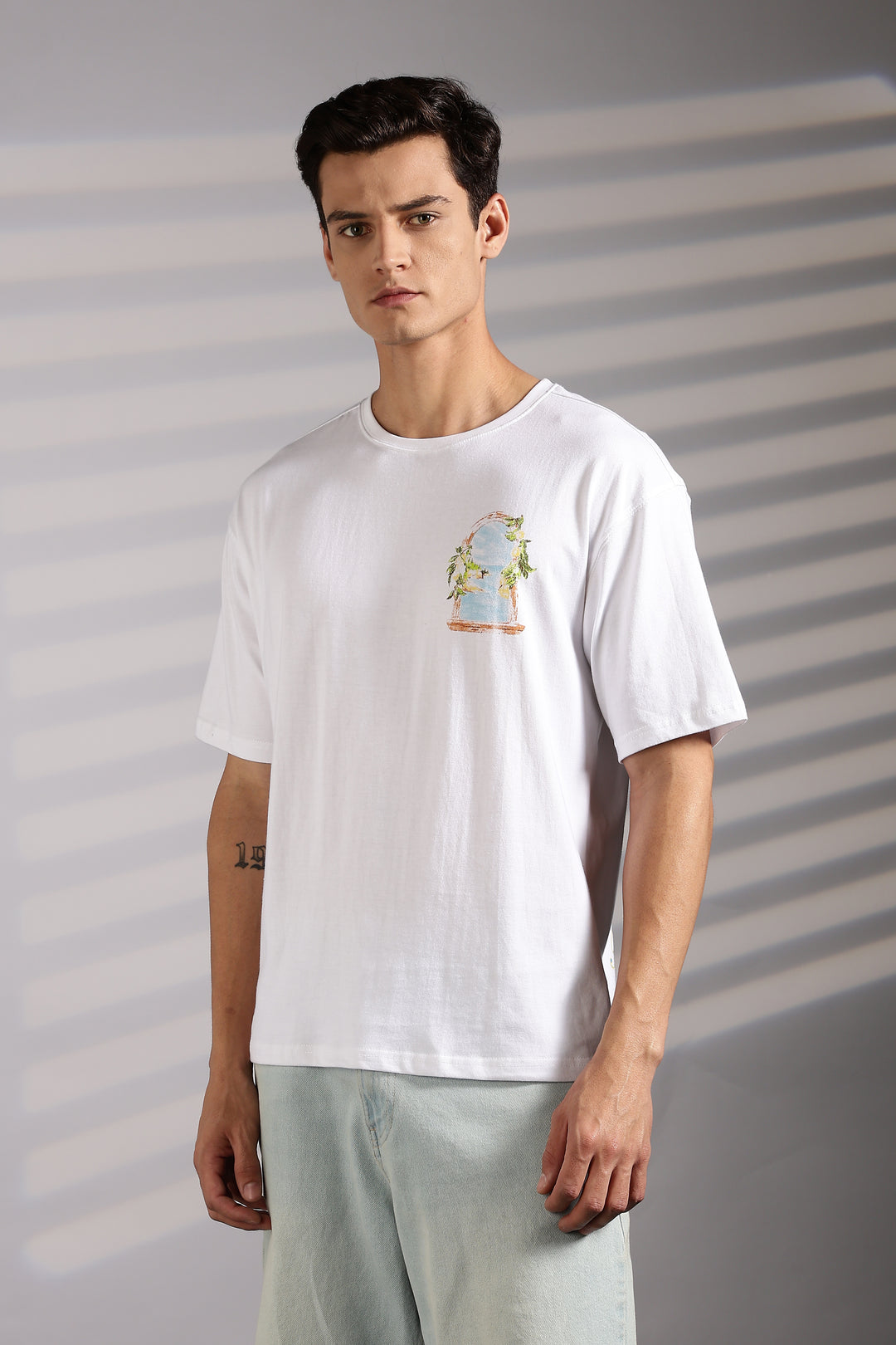 Ethnos Society: White Oversized t-shirt