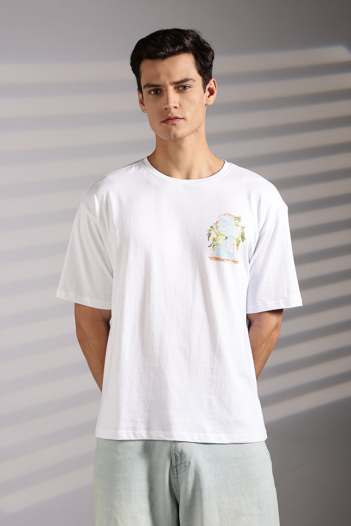 Ethnos Society: White Oversized t-shirt